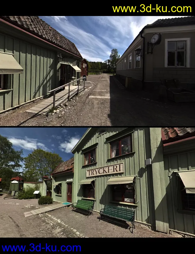 Old Swedish Town - DAZ Studio Iray HDRI Pack模型的图片13