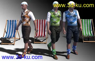 3D打印模型On The Beach (60s) Outfit for Genesis 8 Male(s)的图片