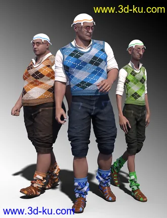 3D打印模型On The Beach (60s) Outfit for Genesis 8 Male(s)的图片