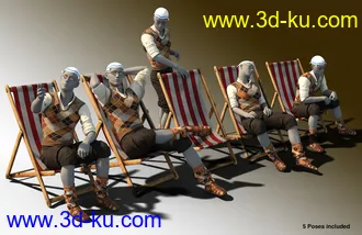 3D打印模型On The Beach (60s) Outfit for Genesis 8 Male(s)的图片