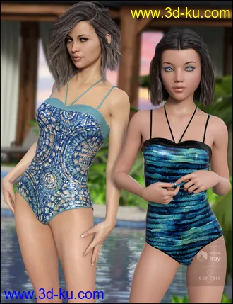 3D打印模型One Piece Swimsuit Vacation Textures的图片