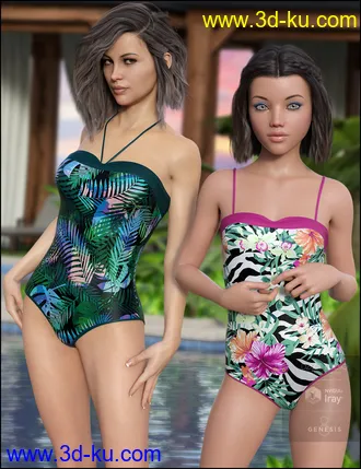 3D打印模型One Piece Swimsuit Vacation Textures的图片