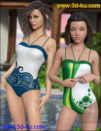 3D打印模型One Piece Swimsuit Vacation Textures的图片