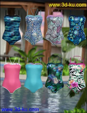 3D打印模型One Piece Swimsuit Vacation Textures的图片