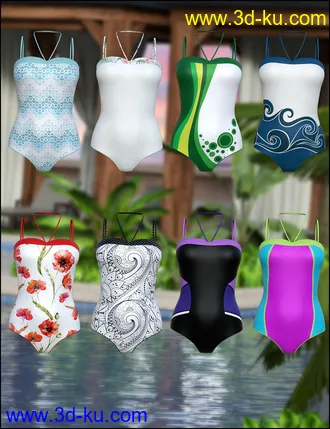 3D打印模型One Piece Swimsuit Vacation Textures的图片