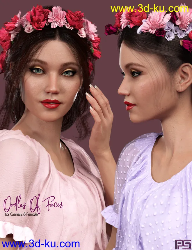 Oodles of Faces Morphs for Genesis 8 Female(s)模型的图片1