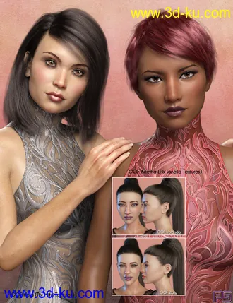 3D打印模型Oodles of Faces Morphs for Genesis 8 Female(s)的图片