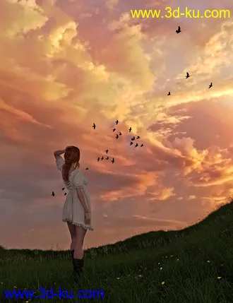 3D打印模型Orestes Iray HDRI Skydomes - Vanilla Evening的图片