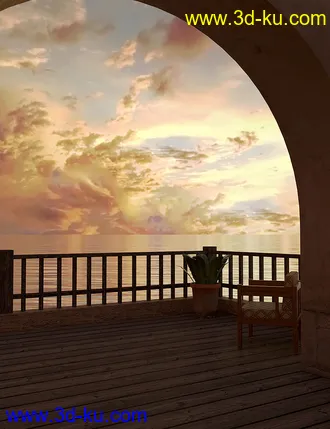 3D打印模型Orestes Iray HDRI Skydomes - Vanilla Evening的图片