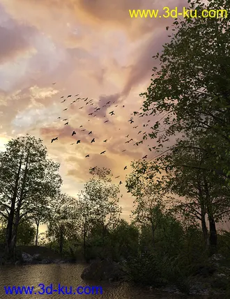 3D打印模型Orestes Iray HDRI Skydomes - Vanilla Evening的图片