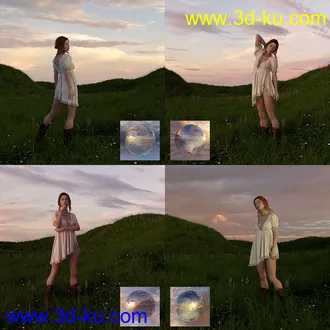 3D打印模型Orestes Iray HDRI Skydomes - Vanilla Evening的图片