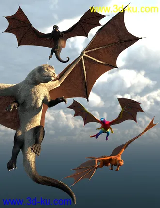 3D打印模型Oso Draco Furo for Daz Dragon 3的图片