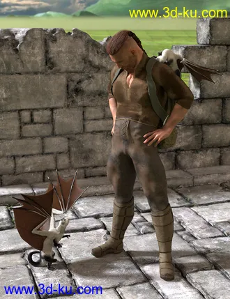 3D打印模型Oso Draco Furo for Daz Dragon 3的图片