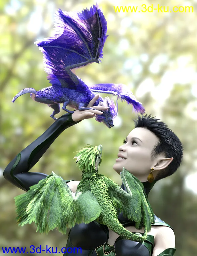 Oso Pixie Dragon for Daz Dragon 3模型的图片1