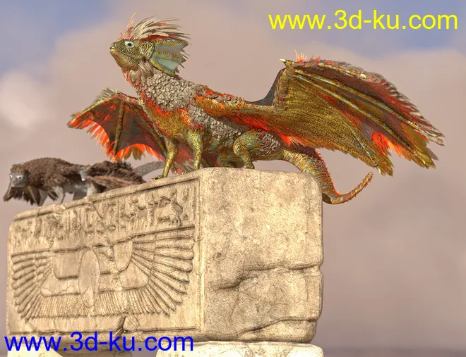 Oso Pixie Dragon for Daz Dragon 3模型的图片3