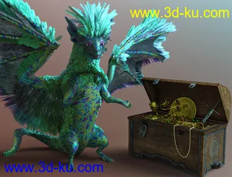 3D打印模型Oso Pixie Dragon for Daz Dragon 3的图片