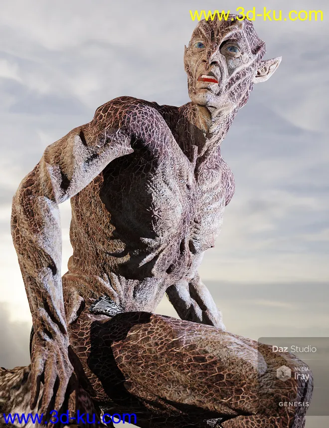 Oumua HD Alien Creature for Genesis 8 Male模型的图片1