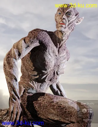 3D打印模型Oumua HD Alien Creature for Genesis 8 Male的图片