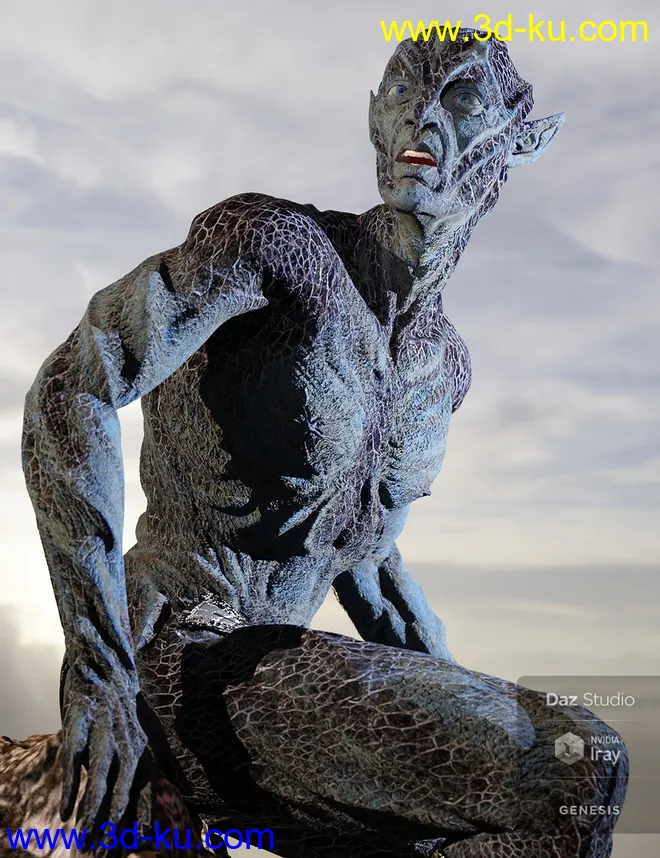 Oumua HD Alien Creature for Genesis 8 Male模型的图片2