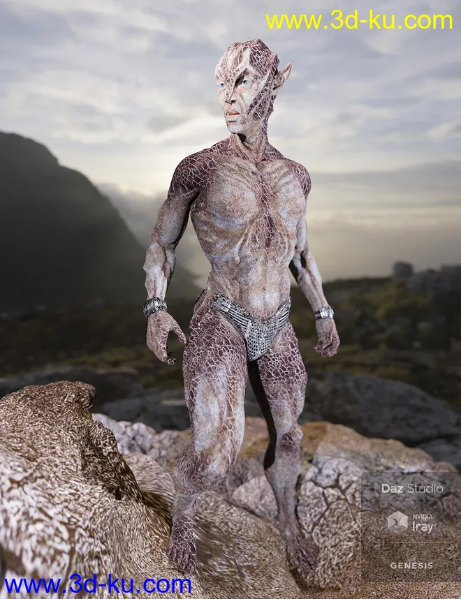 Oumua HD Alien Creature for Genesis 8 Male模型的图片3