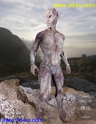 3D打印模型Oumua HD Alien Creature for Genesis 8 Male的图片