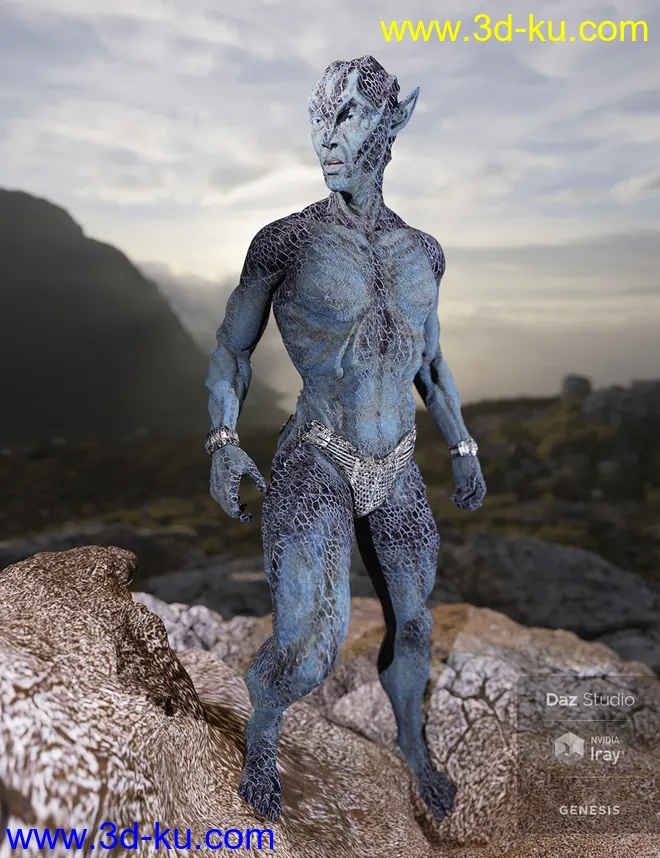 Oumua HD Alien Creature for Genesis 8 Male模型的图片4