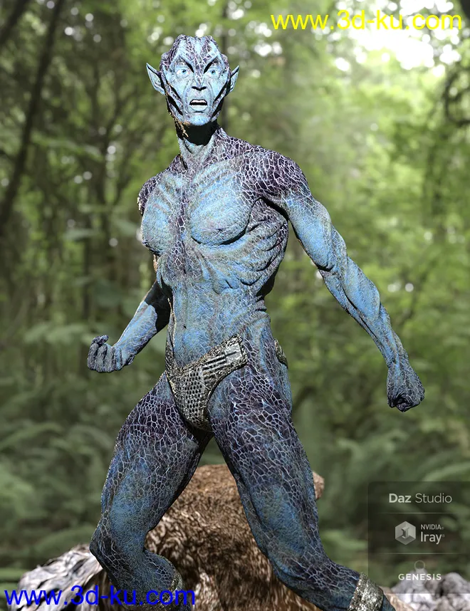 Oumua HD Alien Creature for Genesis 8 Male模型的图片6