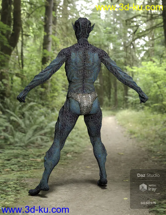 Oumua HD Alien Creature for Genesis 8 Male模型的图片8