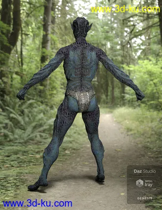 3D打印模型Oumua HD Alien Creature for Genesis 8 Male的图片