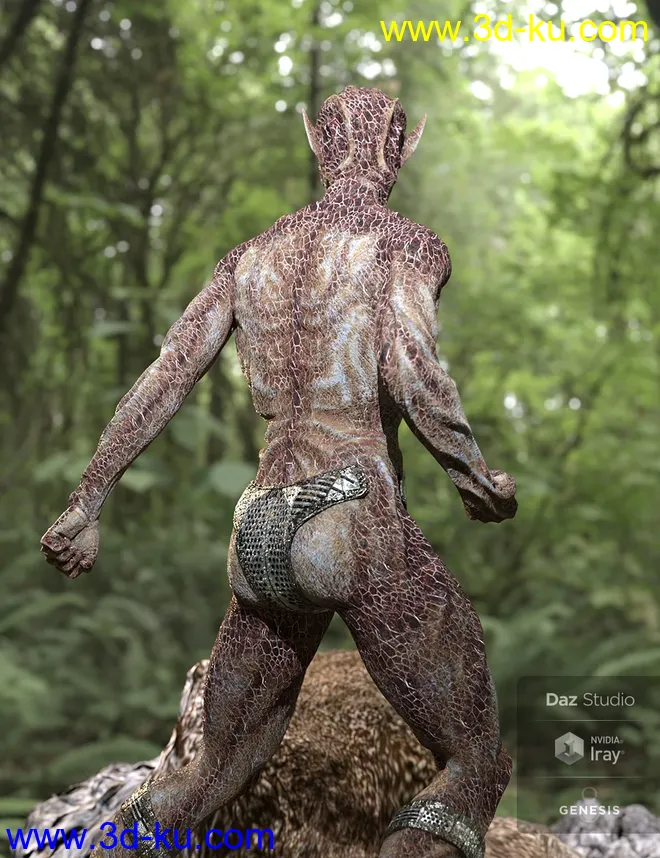 Oumua HD Alien Creature for Genesis 8 Male模型的图片9