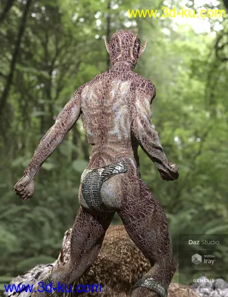 3D打印模型Oumua HD Alien Creature for Genesis 8 Male的图片