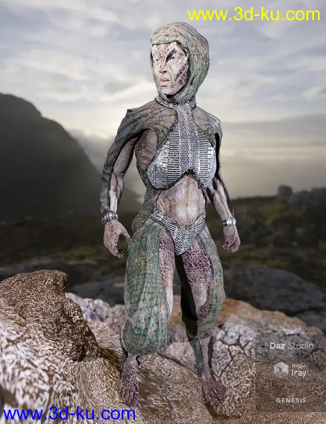 Oumua HD Alien Creature for Genesis 8 Male模型的图片11