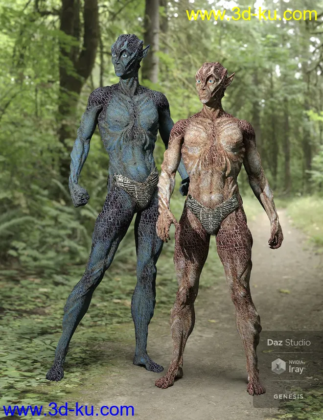 Oumua HD Alien Creature for Genesis 8 Male模型的图片14