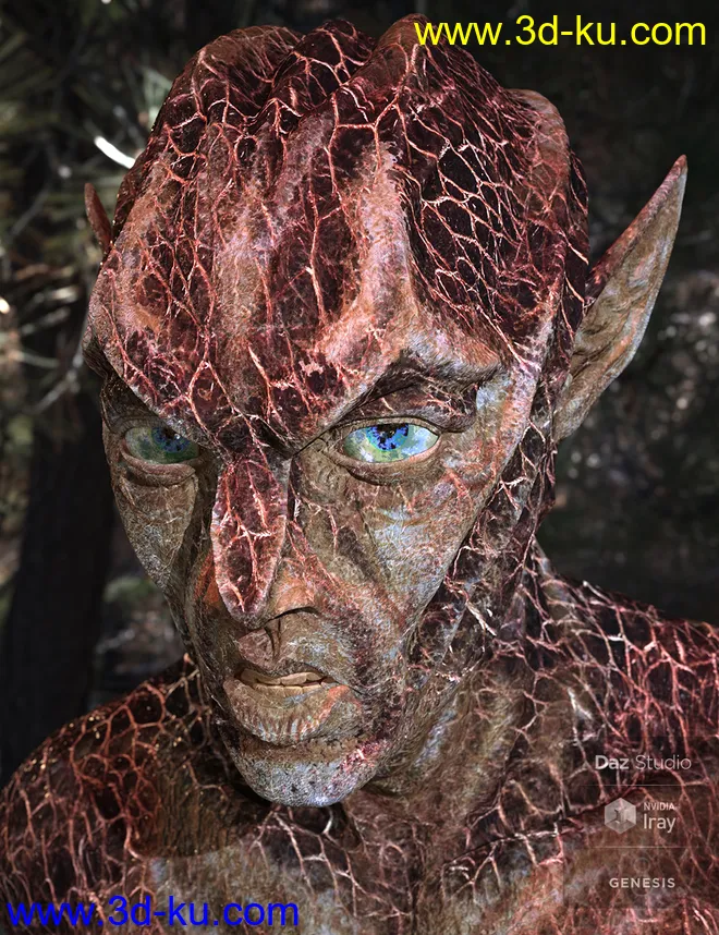 Oumua HD Alien Creature for Genesis 8 Male模型的图片15