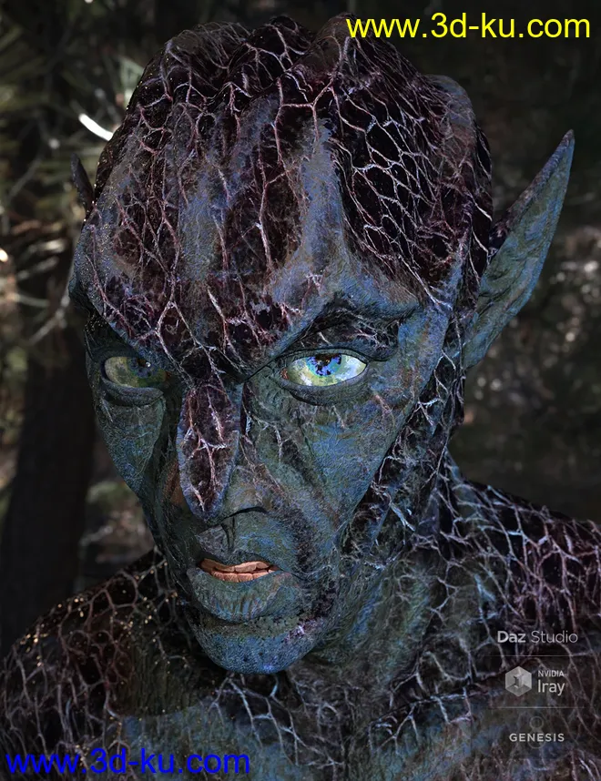 Oumua HD Alien Creature for Genesis 8 Male模型的图片16