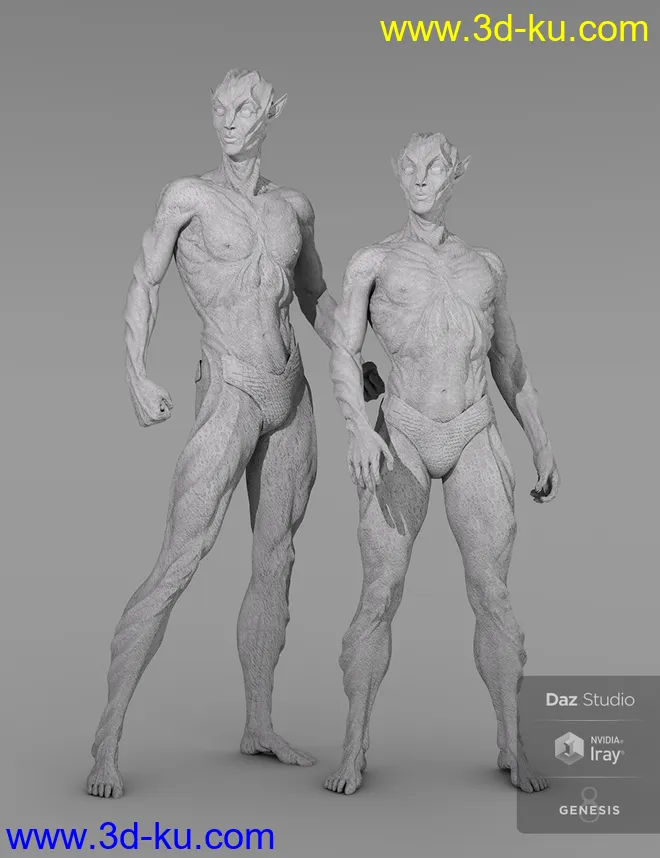 Oumua HD Alien Creature for Genesis 8 Male模型的图片17