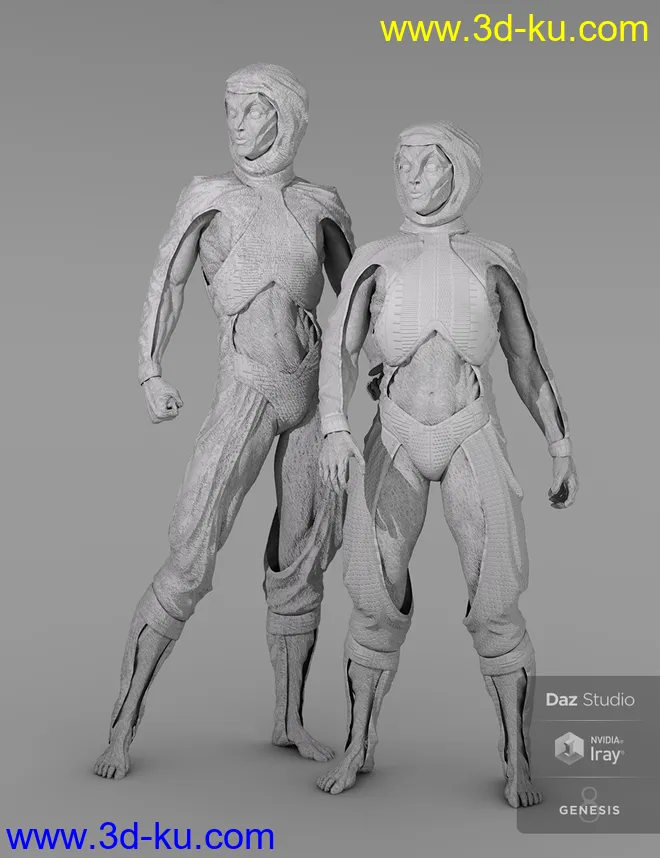 Oumua HD Alien Creature for Genesis 8 Male模型的图片19
