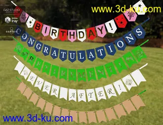 3D打印模型Party Decoration Elements的图片