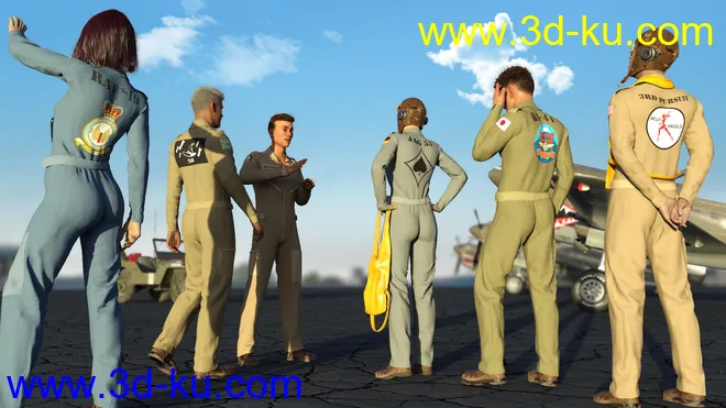 Pilot Uniform Materials of WWII模型的图片2