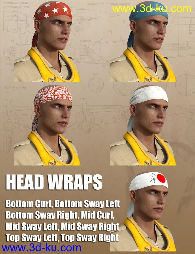 Pilot Uniform Materials of WWII模型的图片5