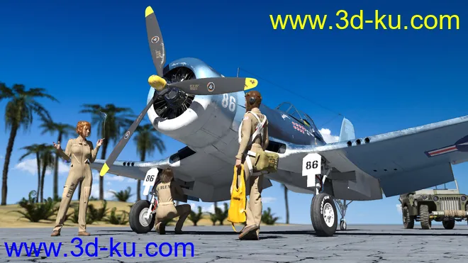 Pilots Uniform of WWII模型的图片3