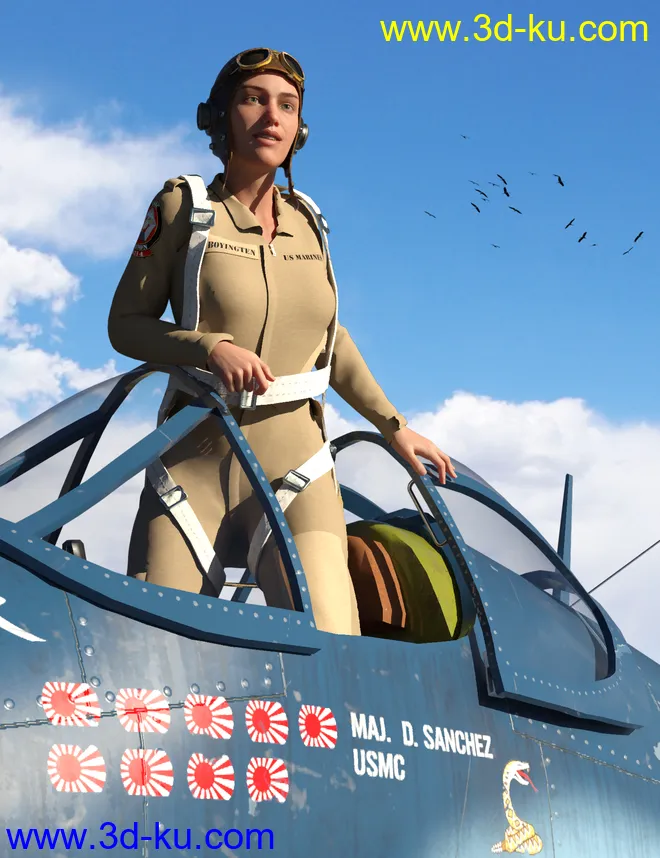 Pilots Uniform of WWII模型的图片4
