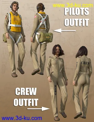 3D打印模型Pilots Uniform of WWII的图片