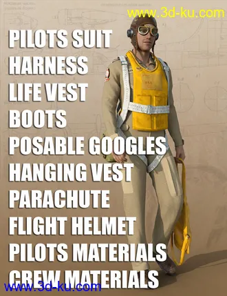3D打印模型Pilots Uniform of WWII的图片