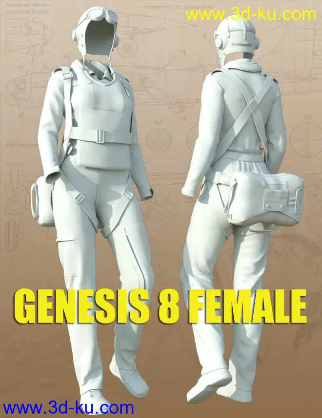 Pilots Uniform of WWII模型的图片8