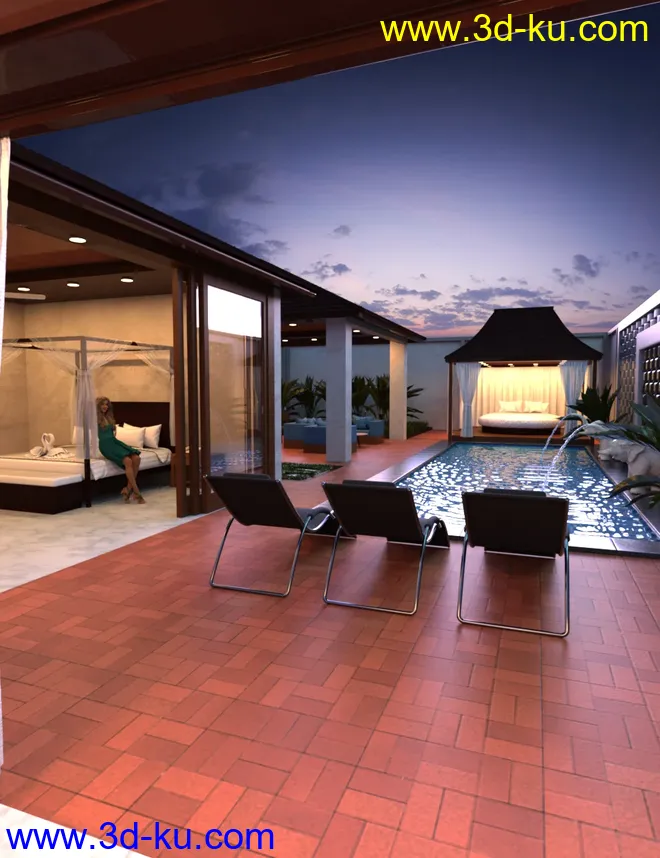 Pool Villa模型的图片1