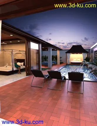 3D打印模型Pool Villa的图片