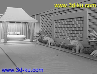 3D打印模型Pool Villa的图片