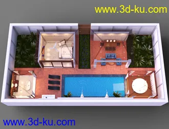 3D打印模型Pool Villa的图片