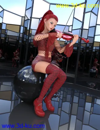 3D打印模型Pop Sensation Outfit with dForce for Genesis 8 Female(s)的图片